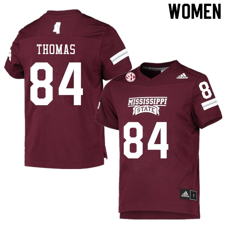 Women #84 Rara Thomas Mississippi State Bulldogs College Football Jerseys Sale-Maroon